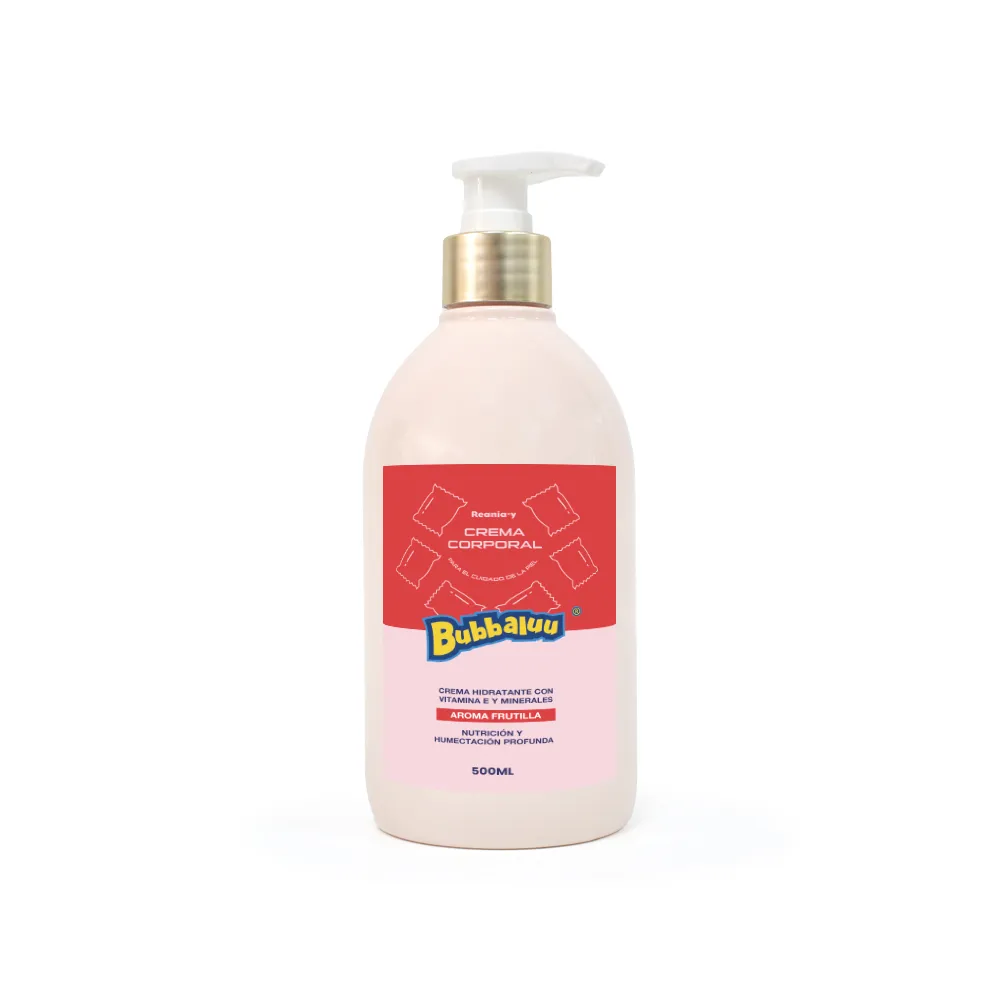Crema Corporal Hidratante Bubbaluu 500ml. | Aroma frutilla
