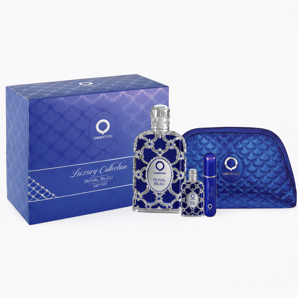 Orientica SET Luxury Collection Royal Bleu 80ml. + 7.5ml. + Atomizador + Bolso | Eau de parfum