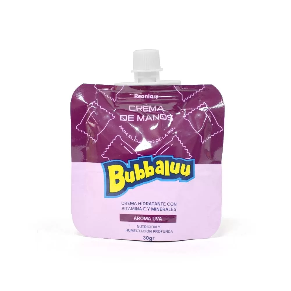 Crema De Manos Sachet Bubbaluu 30gr. | Aroma uva