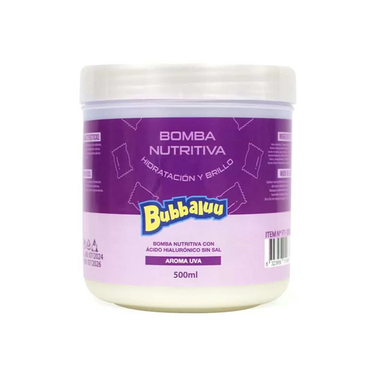 Bomba Nutritiva Capilar Bubbaluu 500ml. | Aroma uva
