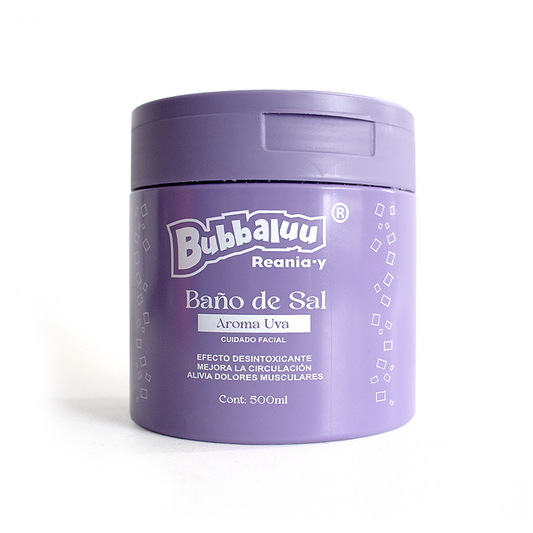 Baño De Sal Facial Exfoliante Cremoso 500 ml. Bubbaluu | Aroma uva