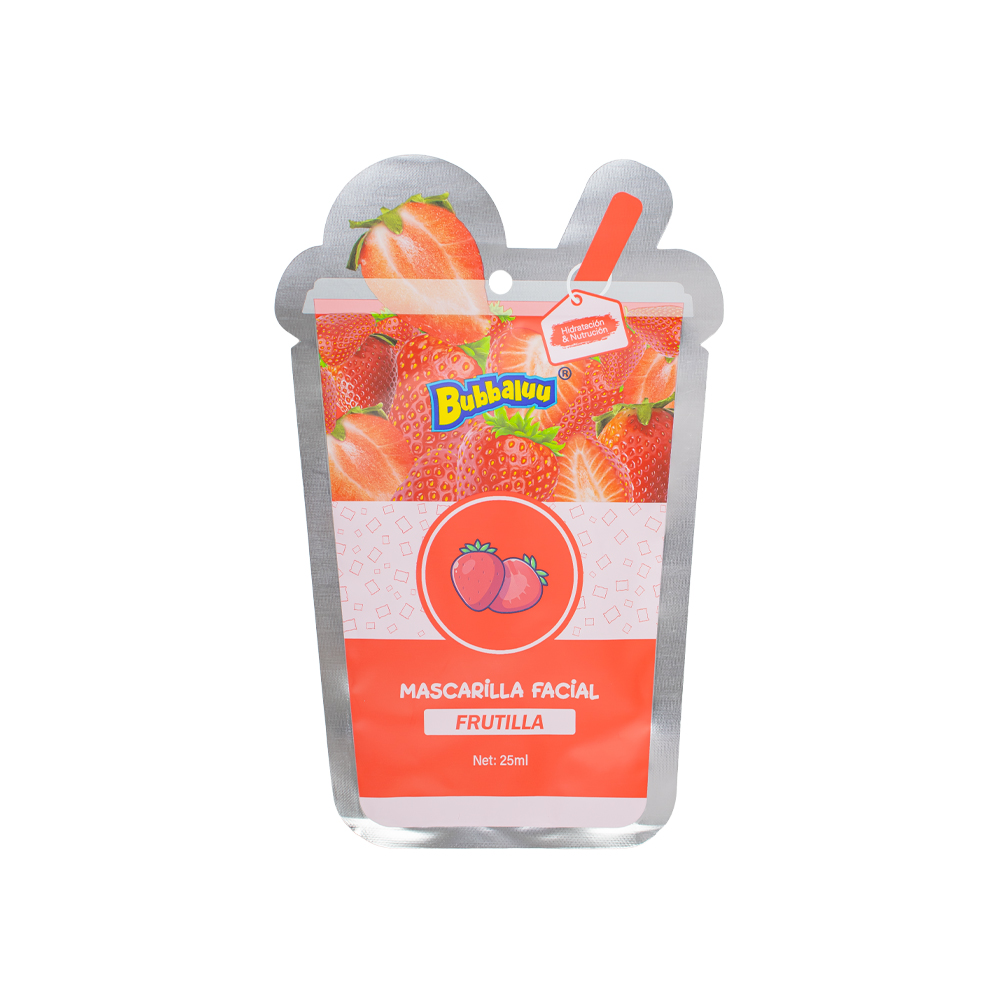 Mascarilla Facial Bubbaluu Frutas Skin Care | Aroma frutilla