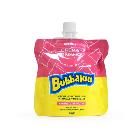 Crema De Manos Sachet Bubbaluu 30gr. | Aroma tutti frutti