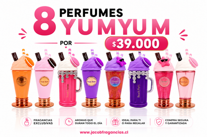 8 Perfumes YUMYUM - Colección completa