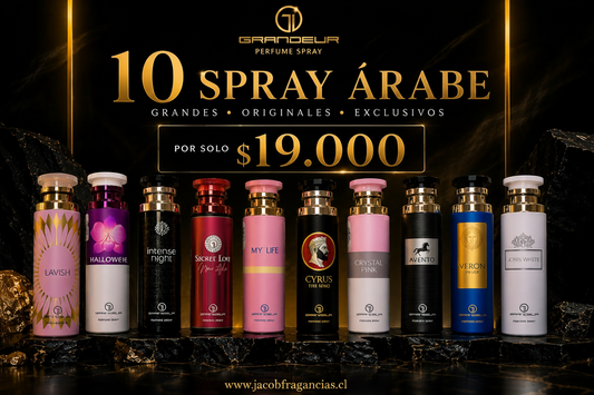 10 Spray Árabes Grandeur Surtidos