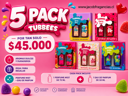 5 Pack 2 TUBBEES  50ml. + 75ml.