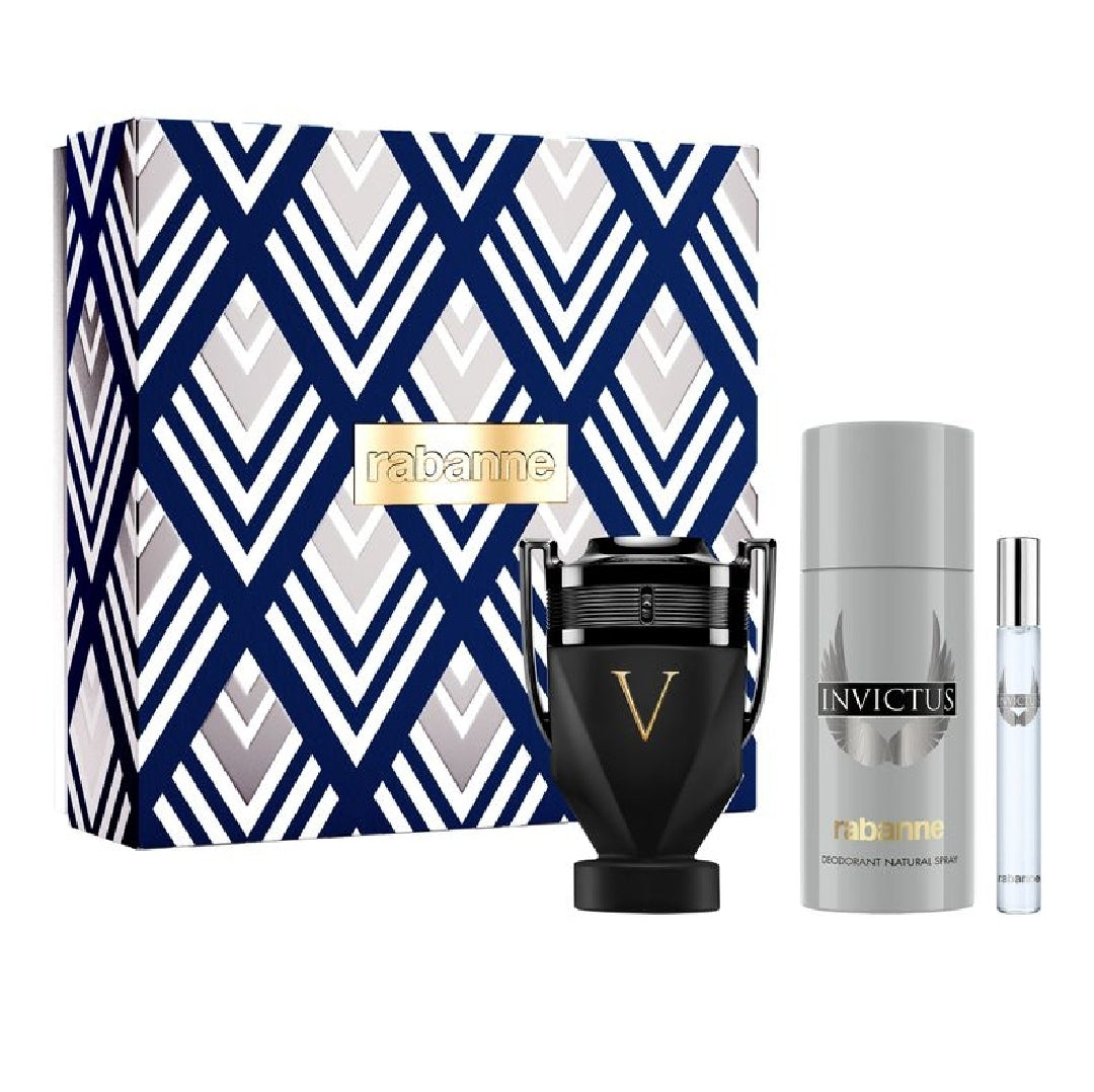 Set perfumes Invictus Victory Absolu Parfum Intense Hombre 100ml + Desodorante 150ml + EDT 10ml