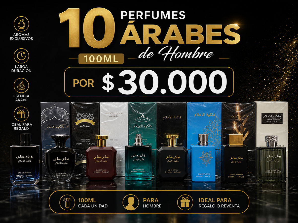 10 Perfumes Árabes 100ml. masculinos